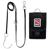 WICKED Scuba 316 Edelstahl-Riffhaken, 1,2 - 1,8 m, Schwarz Abyss
