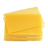 TOBEOME Bienenwachsplatten, 30 Stück, Bienenwachs-Grundlagenplatten,...
