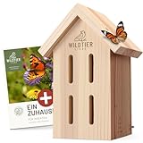wildtier liebe Schmetterlingshaus - Wetterfest & Unbehandelt aus Massiv-Holz I...
