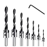 Pfloge® 7 Pcs HSS 5 Flute Senker Bohrer Set Screwdriver Reibahle...