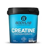 Bodylab24 Creatine Powder 500g, reines Creatin Monohydrat Pulver, 100 Portionen,...