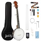 5-saitiges Banjo Mini – Mulucky 26 Zoll Reisebanjo, Korpus aus Sapele,...