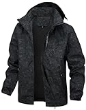 PADOLA Herren Jacke Herren Übergangsjacke Wasserdichte Regenjacke Windbreaker...