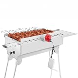 BEM Rambo Mangal Schaschlikgrill, Grillset mit Zubehör inkl. Powerbank + Motor,...