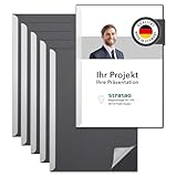 STRATAG Klemmmappen Klemmschienen-Set mit transparentem Deckel aus PP Kunststoff...