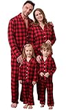 Amissz Christmas Pyjamas, Family Outfit Pyjamas, Long T-Shirt + Trousers,...