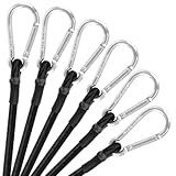 Akicderu Spanngummi mit Karabiner, 6 Stück Expander mit Karabinerhaken, 2 * 100...