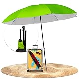 STYNGARD Reise Sonnenschirm mit UV Schutz 50+ [155 cm ⌀] - Strandschirm...