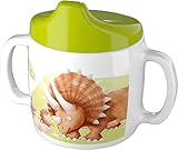 HABA Trinklerntasse Dinos – Trinkbecher für Kleinkinder mit Anti-Tropf-Deckel...