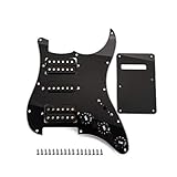 Alnicov Humbucker Schlagbrett mit Kabelplatte schwarz für HSH Gitarre mit...