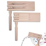DMSESRLS 2 Stück Holzratsche Geräusche Maker, Spinning Doppel Ratsche Holz,...