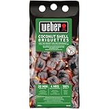 Weber Grill-Briketts aus Kokosnussschalen (2kg Sack), leistungsstark, für Lange...