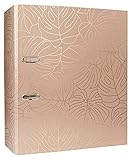 Interdruk DIN A4 75 mm Breit - Metallic Hochwertiges Design - Roségold Monstera