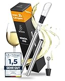 Brendo 4-in-1 Premium Weinkühlstab I Weinkühler Stab inkl. 2 Stäben +...