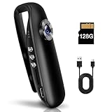 Bodycam, Mini Körperkamera mit Audio- und Videoaufzeichnung mit 128GB...