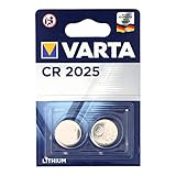 VARTA Batterien Knopfzelle CR2025, 2 Stück, Lithium Coin, 3V, kindersichere...