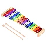 Btuty Glockenspiel Xylophon Holz & Aluminium Percussion Musikinstrument 15 Töne...