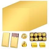 100 stück 19 X 16cm Folie Papier Wrapper Goldene Aluminiumfolie Schokolade...