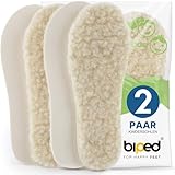 biped 2 Paar Kinder Lammwollsohlen - Extra dicke Wintersohlen - Wärmende...