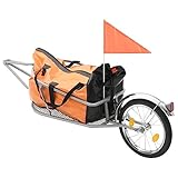 vidaXL Gepäck Fahrradanhänger mit Tasche Fahrrad Anhänger Transportanhänger...