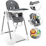 KIDIZ® 3in1 Hochstuhl Kinderhochstuhl inkl. Spielbügel, Babyliege,...