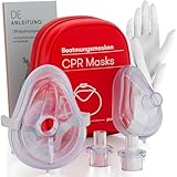 Beatmungsmasken Set (1x Erwachsene, 1x Kinder) - Beatmungsmaske Erste Hilfe -...
