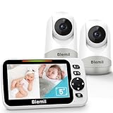 Blemil Babyphone mit 2 Kameras und Audio 30 Stunden wiederaufladbare Batterie,...