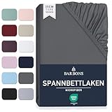 Spannbettlaken 140x200cm - 35 cm Tiefe Tasche Spannbetttuch Oeko-TEX...