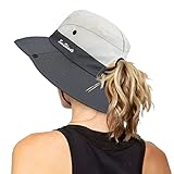 Damen Outdoor UV-Schutz Faltbare Sonnenhüte Mesh Breiter Rand Strand Fischerhut...