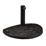 Relaxdays Sonnenschirmständer halbrund, wetterfest, schwer, Garten & Terrasse,...