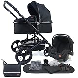 Pixini Kinderwagen Kalani 3in1 Kombikinderwagen, inkl. Babywanne & Buggy &...