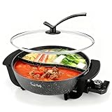 Food Party Hot Pot Elektrisch Hotpot Topf 6L Elektrischer Kochtopf 220V 1200W...