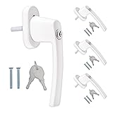 kwmobile Fenstergriffe abschliessbar - 4x Aluminium Fenstergriff -...