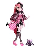 MONSTER HIGH Draculaura Puppe - Vamp-tastische Mode, Umhang, Accessoires,...