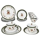 MamboCat Friend 18-tlg. Kaffeeservice für 6 Personen | Weihnachtliches...