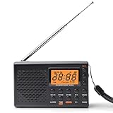 Tragbares Radio, AM,FM,SW Kofferradio mit LCD-Display, Batteriebetrieb,...