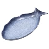 NOLITOY Fischform Servierplatte Keramik Teller Tablett für Meeresfrüchte und...