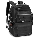 SKYSPER Angelrucksack,Angelzubehör Rucksack mit Rutenhalter Angeltasche...