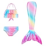 Lito Angels Meerjungfrau Flosse Bikini Badeanzug für Kinder Mädchen,...