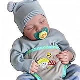 BABESIDE Reborn Puppe, 17 Zoll, handwaschbar, für Babys, Jungen, Körper aus...