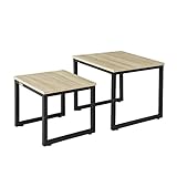 SoBuy® FBT42-N 2er Set Couchtisch Beistelltisch 2-teilig Satztisch Sofatisch...