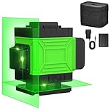 Onherm Laser Wasserwaage Selbstnivellierend, 8 Linienlaser Grün, 360°x2, 50...