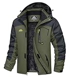 TACVASEN Herren Arbeitsjacke Winter Angeljacke Übergangsjacke Regenjacke...