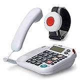 MaxCom KX481SOS: Hausnotruf Telefon mit Notrufarmband; schnurgebundenes...