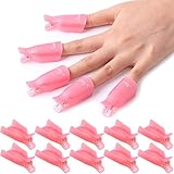 10 Stück Nagellackentferner Clips Set, Nails Art Gel Cap Einweichen Clip UV...