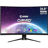 MSI MAG 325CQRXFDE 31,5 Zoll WQHD Curved Gaming Monitor - 1000R, 2560 x 1440...