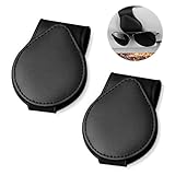 Brillenhalter für Auto,Leder Brillenhalter für Auto,2 Pack Brillenhalter für...