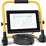 Aigostar LED Baustrahler 100W, 9000LM,LED Arbeitsleuchte mit Stecker,4M Kabel...