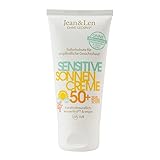 Jean & Len Sensitiv Sonnencreme 50+ LSF wasserfest, Sofortschutz für...