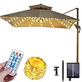 Solar Sonnenschirm Lichterkette, 104 LEDs Solar Sonnenschirm Beleuchtung mit...